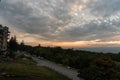 Big sky over the Mohonk Preserve in the summer at sunset Royalty Free Stock Photo