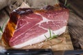 Big slice of smoked Ham Royalty Free Stock Photo