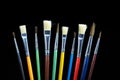 Big and small colour paintbrushes Royalty Free Stock Photo