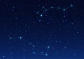 Big and Small Dipper constellation. Polar Star. Night starry sky Royalty Free Stock Photo