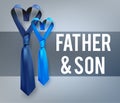 Father son love necktie.