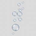 Big and Small Round Bubbles on Transparent Royalty Free Stock Photo