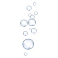 Big and Small Round Bubbles on Transparent Royalty Free Stock Photo