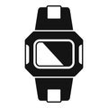 Big smartwatch icon simple vector. Data sport