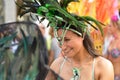 Big smile from this beautiful decorated woman in the copenhagen carnival 2013