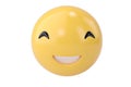 Big smile emoticon.3D illustration. Royalty Free Stock Photo