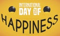 Big Smile with Text to Celebrate International Day of Happiness, Vector Illustration