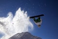 Big snowboard jump Royalty Free Stock Photo