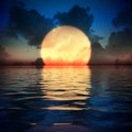big sooting sunset wallpaper Royalty Free Stock Photo
