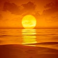 big sooting sunset wallpaper Royalty Free Stock Photo