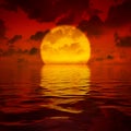 big sooting sunset wallpaper Royalty Free Stock Photo