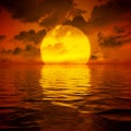 big sooting sunset wallpaper Royalty Free Stock Photo