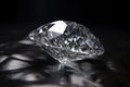 A big sparkling diamond of a drk surface created with generative AI technology