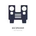 big speaker icon on white background. Simple element illustration from Party concept Royalty Free Stock Photo