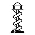 Big spiral tube icon outline vector. Water park Royalty Free Stock Photo