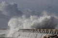 Big splash from breaking sea waves Royalty Free Stock Photo