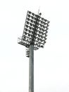 Big spotlights lighting tower at an stadium Royalty Free Stock Photo