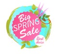Big Spring Sale Best Advertisement Label Lavender