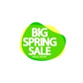 Big Spring Sale, bubble banner design template, discount tag, app icon, vector illustration Royalty Free Stock Photo