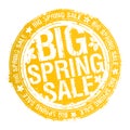 Big spring sale rubber stamp vector imprint template