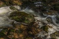 Big spring water on nice creek in spring day in Krusne mountains Royalty Free Stock Photo