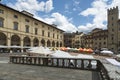 Big square or vasari arezzo tuscan italy europe Royalty Free Stock Photo