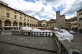 Big square or vasari arezzo tuscan italy europe Royalty Free Stock Photo