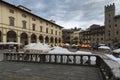 Big square or vasari arezzo tuscan italy europe Royalty Free Stock Photo