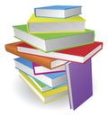 Big stack of books illustration