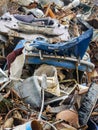 Big stack of different household and industrial scrap metal