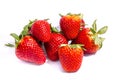 A big stack green top red strawberry`s Royalty Free Stock Photo