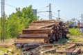 Wooden Railroad Ties Royalty Free Stock Photo