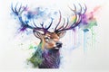Big Stag male deer buck antlers Royalty Free Stock Photo