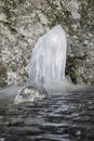 Big stalagmite ice in the cave, Low Tatras, Slovakia Royalty Free Stock Photo