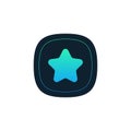 Big Star icon button, ranking mark. favorite sign website design, web button, mobile app. Stock vector illustration
