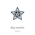 Big starfish icon vector. Trendy flat big starfish icon from nautical collection isolated on white background. Vector illustration Royalty Free Stock Photo