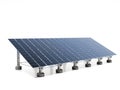 Big stationar solar panels on white Royalty Free Stock Photo