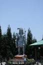 Big statue of an ancient hindu warrior at Char dham