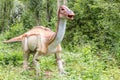 Big statue of prehistoric dinosaur
