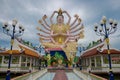 Big Statue of Shiva many hands in Wat Plai Laem Temple on Koh Samui island in Thailand Royalty Free Stock Photo