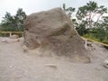 Big stone in Bunker Kaliadem area at mount Merapi, Jogjakarta, Indonesia 2015