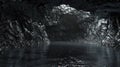 Big stone cave with rocks created with Generative AI. Natural landscape.