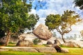 Big stone in Mamallapuram