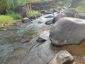 A big stone in the river side Royalty Free Stock Photo