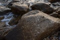 Big stones on the seashore Royalty Free Stock Photo