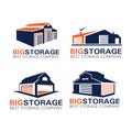 Big storage logo design template. Warehouse logo for business Royalty Free Stock Photo