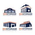 Big storage logo design template. Warehouse logo for business Royalty Free Stock Photo