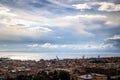 Storm over the city of Trieste Royalty Free Stock Photo