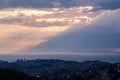 Storm over the city of Trieste Royalty Free Stock Photo