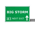 BIG STORM road sign isolated on white Royalty Free Stock Photo